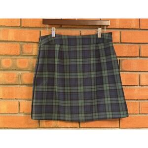 Vineyard Vines Skirt Womans Size 6 Blackwatch Tartan Plaid Blue/Green Mini Ponte